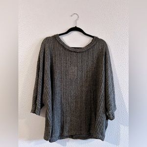 2XL Knit Grey Slouchy Sweater NWT
